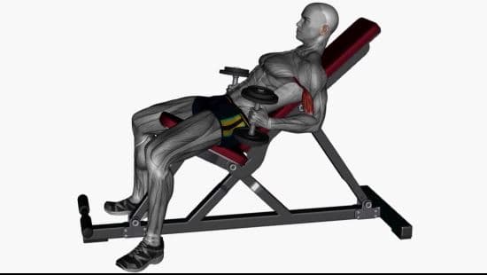 Simultaneous incline hammer dumbell curl