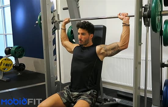 Smith Machine Shoulder Press Behind Neck