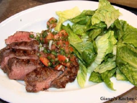 Flank Steak with Herbed Salsa