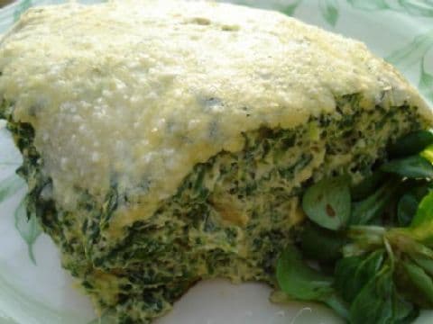 Fluffy frittata with spinach