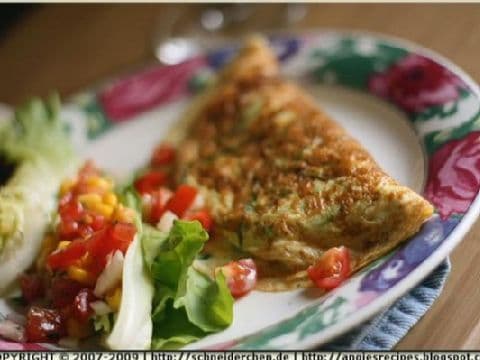 Zucchini Chicken Omelette